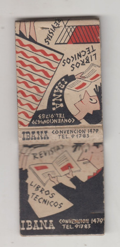 Libreria Ibana Caja Fosforos Vintage Uruguay Coleccionables