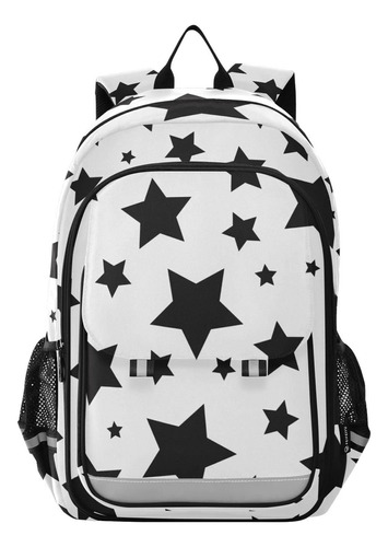 Alaza Mochila Con Diseño Estrellas Negras Abstractas Tamaños