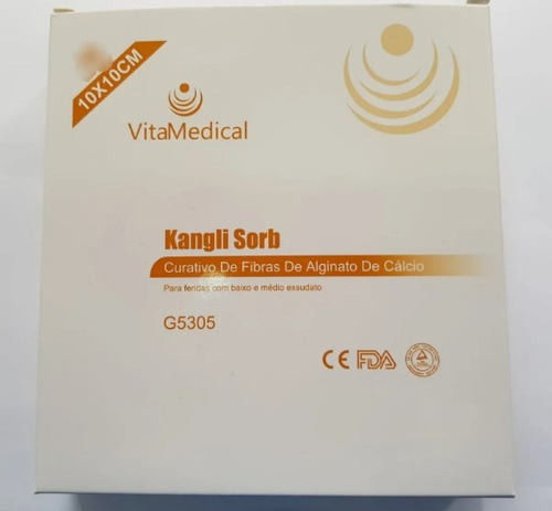 Curativo Hidrocoloide Biodegradável Kangli 10x10cm C/10 Unid