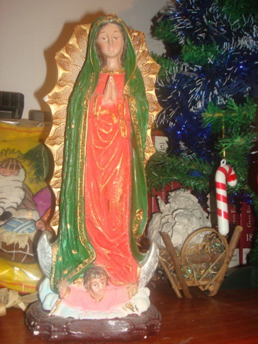 Imagen De La Virgen De Guadalupe,ceramica Pintada A Mano