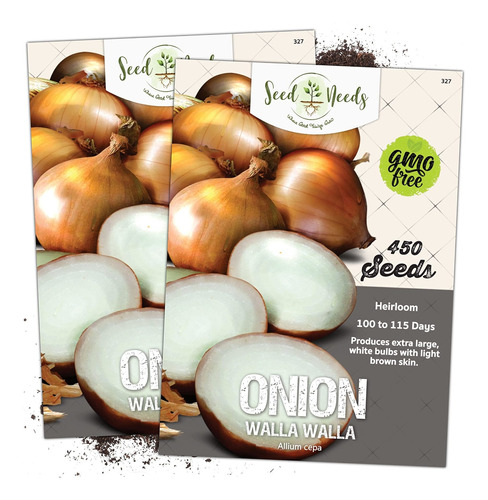 Paquete De 450 semillas, Walla Walla Onion (allium Cepa) Non
