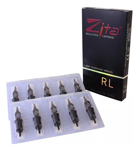 Cartuchos Para Tatuar 1201 Rl Con Membrana 10 Pz Marca Zita