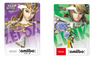 Dupla Amiibo Zelda & Link Super Smash Bros Lacrado