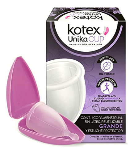 Kotex Unika, Copa Menstrual Con Estuche, Tamaño Grande 25