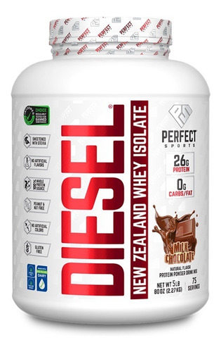 Imagen 2 de 3 de Diesel Whey Protein Isolate 5 Lb, Proteina 100% Aislada