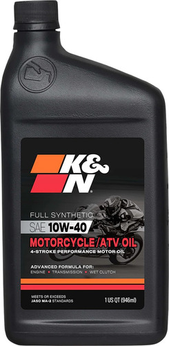 Aceite Full Sintetico K & N Para Moto 10w40 1 Lt