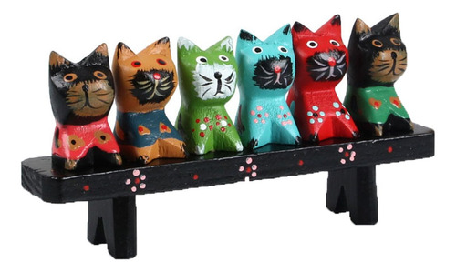 Himine Animal De Madera Gato Decoracion Cifras Para Belen De