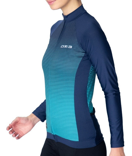 Imagem 2 de 4 de Camisa Dx-3 Ciclismo Feminina Fast Manga Longa
