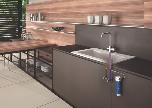 Grifo de cocina monocomando Genebre Tau 65702 cromo acabado cromado
