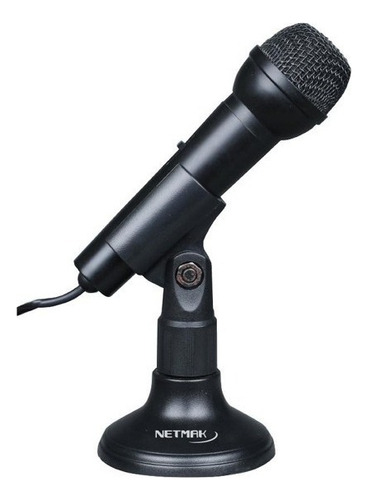 Microfono Para Pc Con Base Netmak Nm Mc2 Boton De On/off