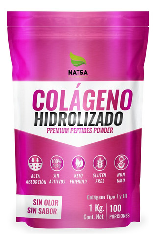 Colageno Hidrolizado Puro, Premium, 1 Kg