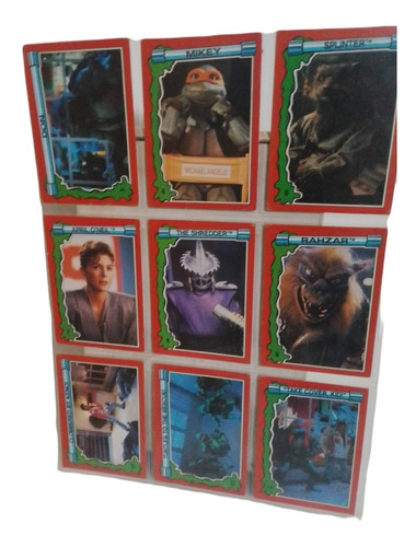 Tarjetas Originales De La Pelicula Tortugas Ninja 2 De 1989