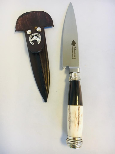 Imagen 2 de 5 de Cuchillo Artesanal Tehuelche 12,5 Cm/acero Inox 440 Y Alpaca