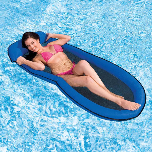 Colchoneta Flotadora Aro Inflable Con Red Intex Pileta Promo