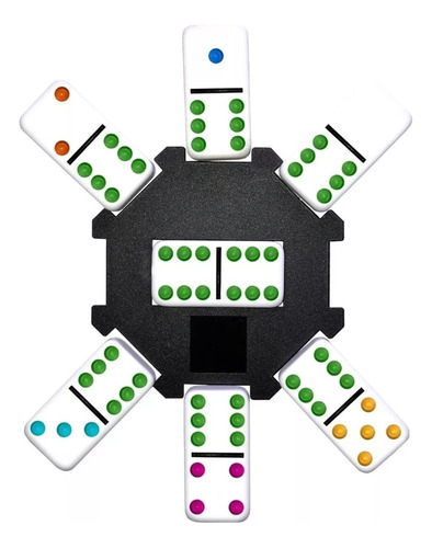 Juego De Mesa Novelty Dominó Doble 6 Con 28 Fichas Jumbo