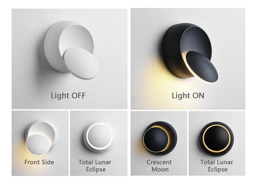 - New Lámpara De Pared Led Moderna Giratoria De 360° For