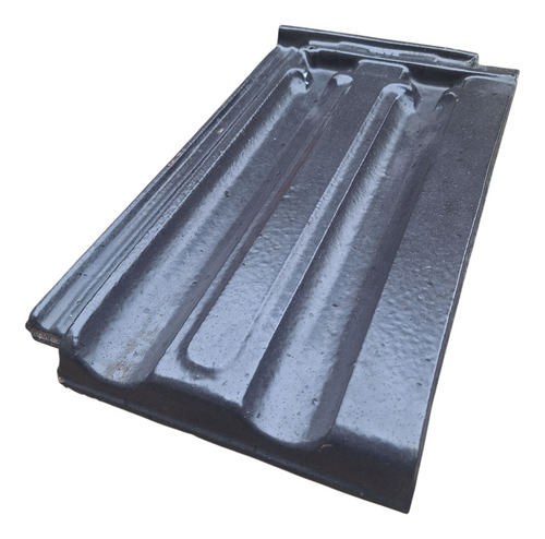 Tejas Francesas Negro Mate Satinado Losa Olavarría 25x42cm Negro
