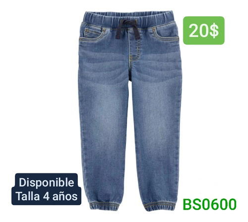 Pantalon Jeans Para Niño Talla 4 Años Bs0600