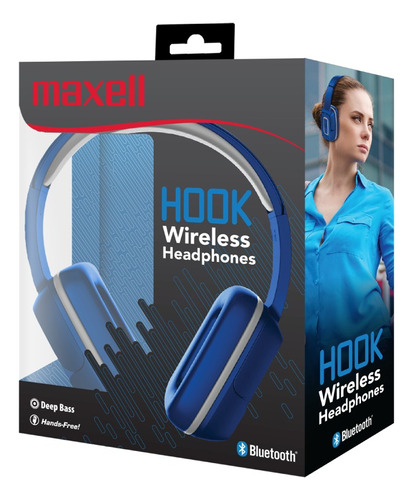 Audífonos Hook Bt300 Maxell Inalámbricos Bluetooth,microfono