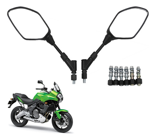 Juego De Espejos Para Kawasaki Versys 650 Kle650 Convex Lens