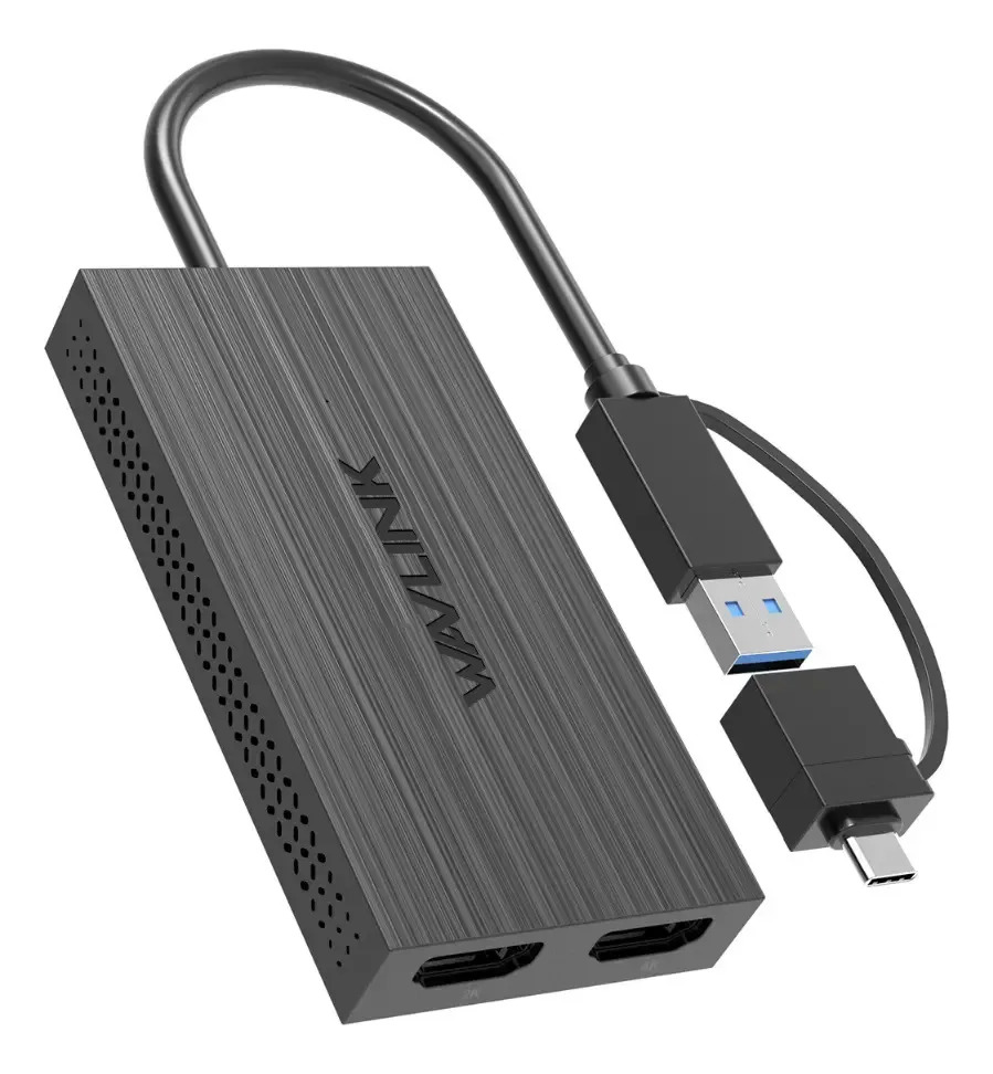 Wavlink Hub Adaptador Usb 3 / Usb-c Para Duplo Hdmi