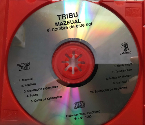 Disco Compact, Tribu Mazeual El Hombre De Este Sol