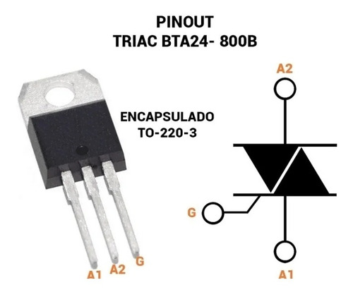 Imagen 2 de 2 de Triac Bta24 - 25a 600v