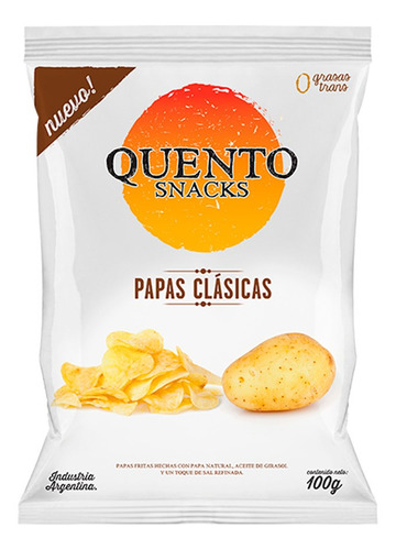 Quento Snacks Papas Clásicas 100gr Pack X 3