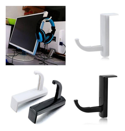 Imagen 8 de 8 de Soporte Para Monitor De Pc De Pared Para Auriculares Negro