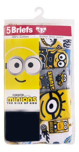 Pack De 5 Calzoncillos Minions Illumination 100% Algodón 