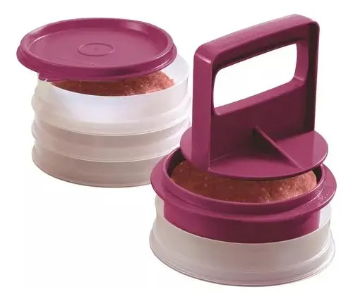 Tupperware Prensa Y Porta Hamburguesa !!!!! Color Morada