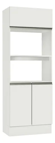 Torre Quente Armário De Cozinha Para 2 Fornos 100% Mdf Branco Smart Madesa G267500909
