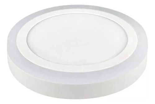 10x Foco Panel Led Bicolor Sobrepuesto 3w + 3w Redondo