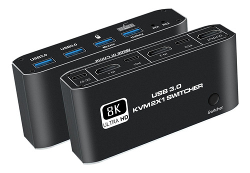 Interruptor Kvm Hdmi Usb Puerto Comparte Computadora Un Yuv