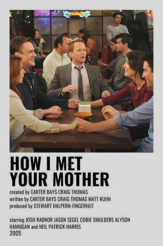 ##62 How I Met Your Mother Póster Autoadhesivo 100x70cm