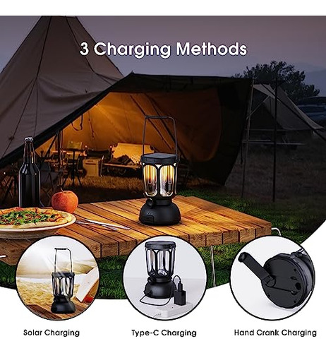 Linterna De Camping Mesqool Recargable Con Batería 6000mah,