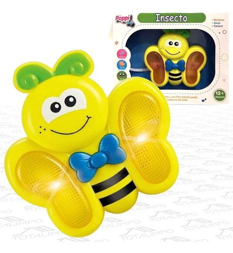 Mariposa Musical Luz Sonidos Poppi Baby Insectos