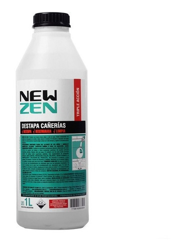 Destapa Cañería  New Zen × 1 Litro