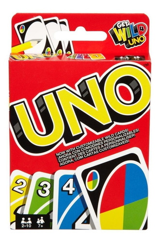 Imagen 1 de 4 de Juego de cartas Uno Mattel W2085