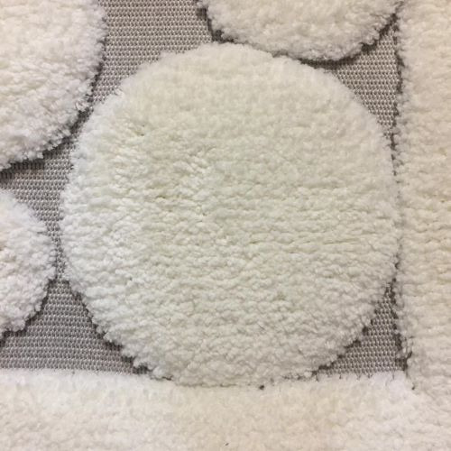 Tapete Decorativo Tejido Suave Burbujas Blanco 1.60x2.30mts