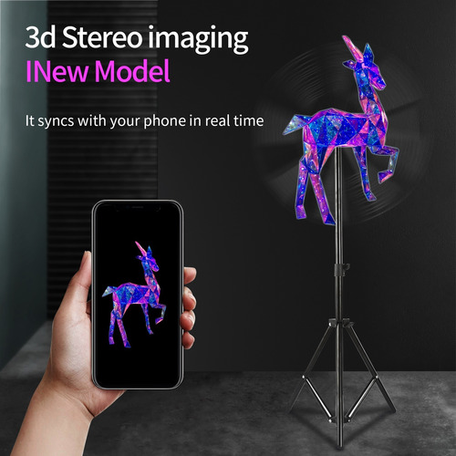 2 Pcs Actualice El Proyector Holográfico 3d Wifi De 80 Cm