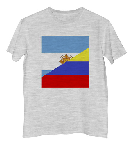 Remera Niño Bandera Colombia Con Argentina Unidos