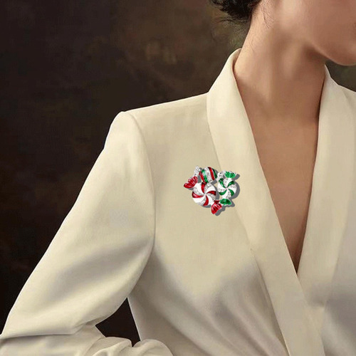 . Broches De Navidad Broches Con Diseño De Caramelo For