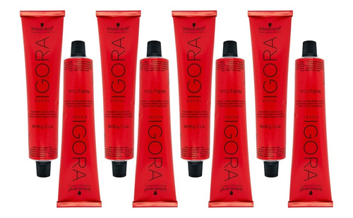 Kit X8 Tinturas Igora Royal 60gr Coloración Pelo Schwarzkopf