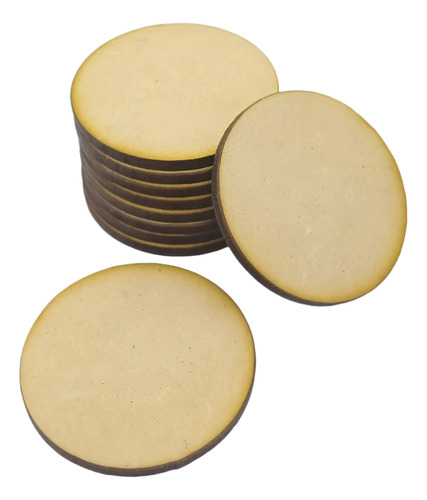 100 Círculos 10 Cm Mdf Trupan Madera Artesanías Posa Vasos