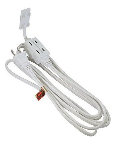 9ft 3outlet Power Extension Extension White 16awg2