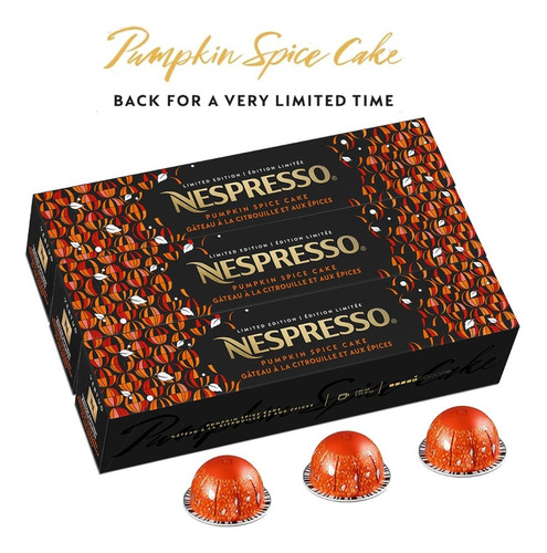 Imagen 5 de 5 de 30 Cápsulas Nespresso Vertuo Pumpkin Spice Cake Limited Edit