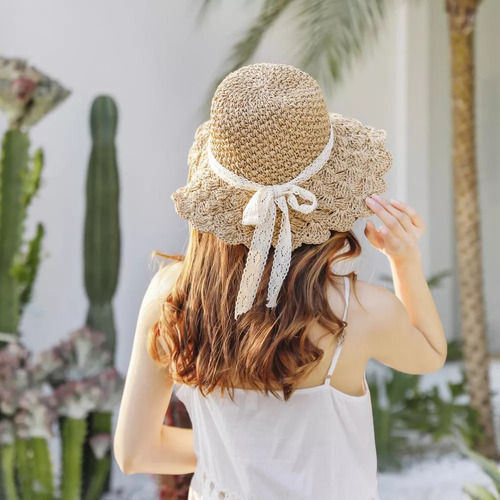 Sombrero De Playa Plegable Con Protección Solar