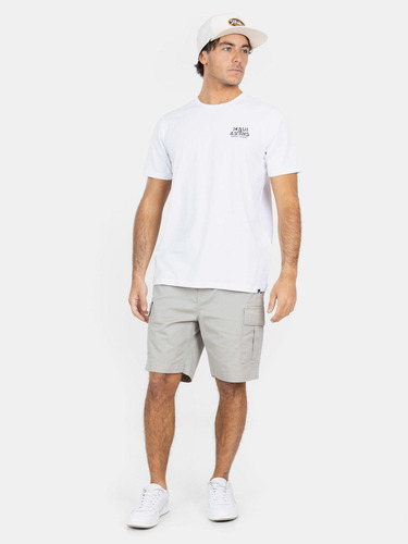 Polera Mc Over View Tees Blanco Hombre Maui And Sons