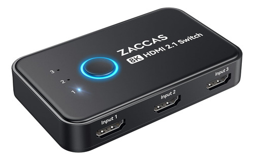 Switch Zaccas Hdmi 2.1, Interruptor De Divisor Hdmi De 8k 3